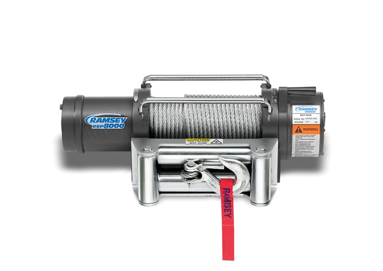 REP8000-1.jpg REP 8000 12 VOLT ELECTRIC WINCH WITH ROLLER FAIRLEAD