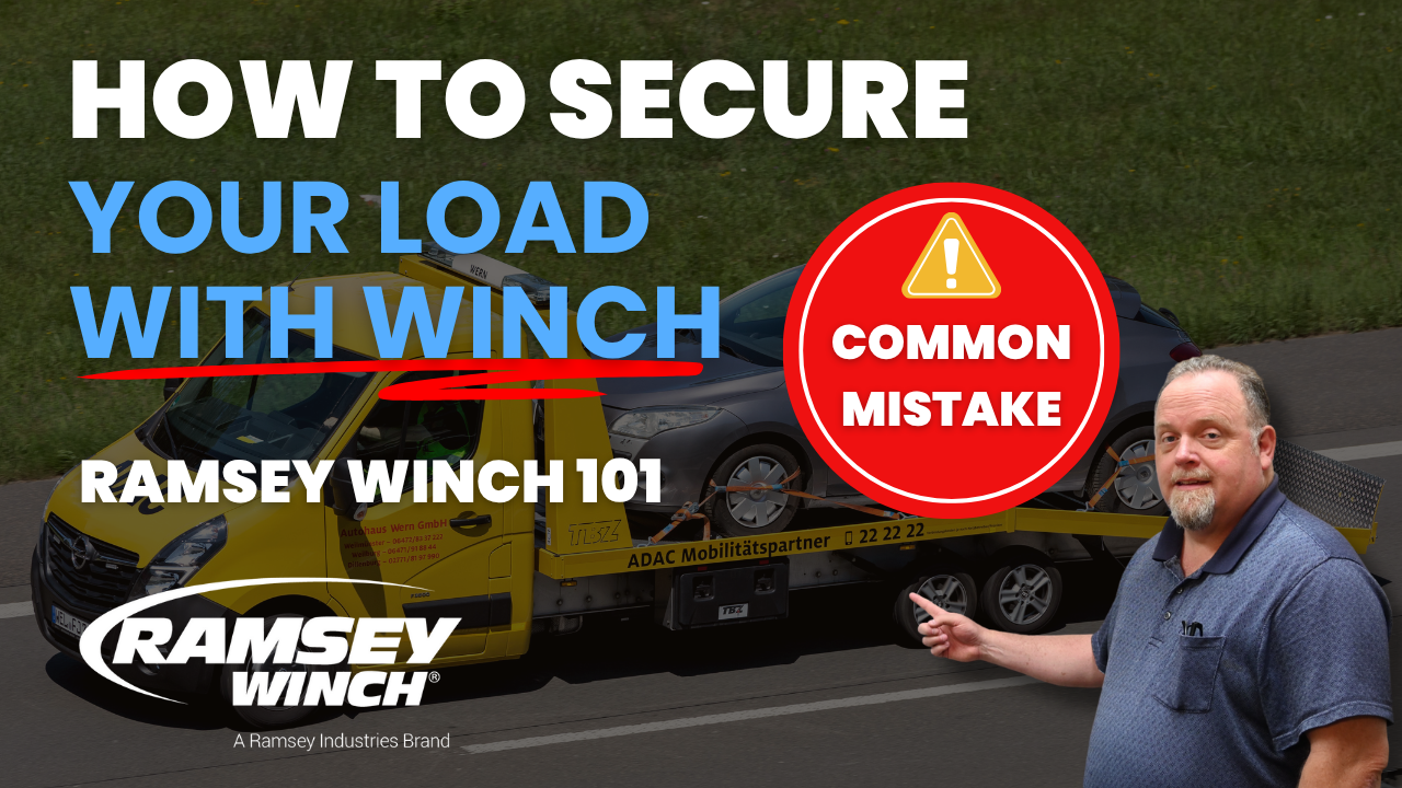 Secure the load with the winch