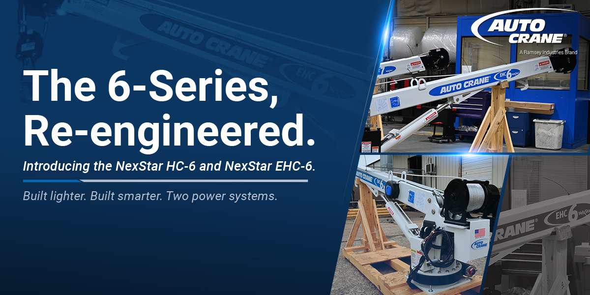 6-Series Ramsey Industries Auto Crane Re-Engineers the 6-Series Service Crane: Built Lighter, Built Smarter | Ramsey Industries